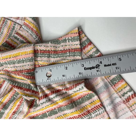 BCBGeneration Abstract Striped Twist Front Romper Multi Rainbow Boho Women M - Picture 11 of 12